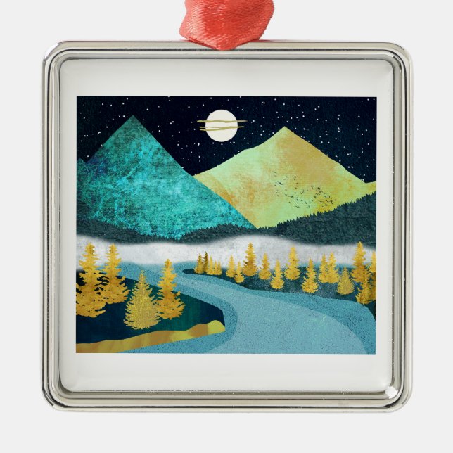 Ornamento De Metal Rio ouro (Frente)