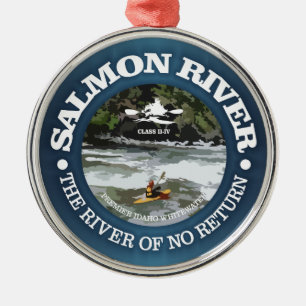 Ornamento De Metal Rio Salmão (c)