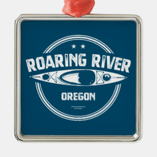 Ornamento De Metal Roaring River Oregon Kayak