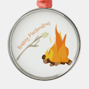 Ornamento De Metal Roasting Marshmellows
