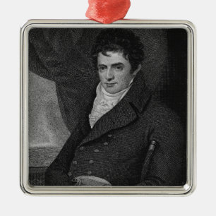 Ornamento De Metal Robert Fulton (1765-1815), gravado pelo parque de