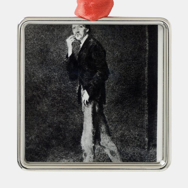 Ornamento De Metal Robert Louis Stevenson (Frente)