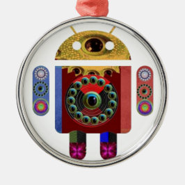 Ornamento De Metal Robô do ANDROID