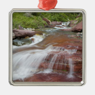 Ornamento De Metal Rocha vermelha em Baring Creek no Glacier National
