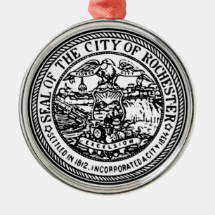 Ornamento De Metal Rochester (Nova Iorque) City Seal