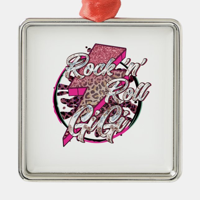 Ornamento De Metal Rock E Roll Gigi (Frente)