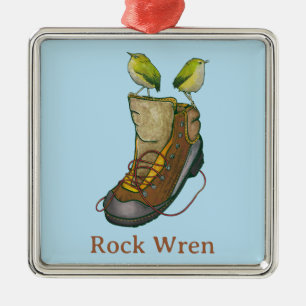 Ornamento De Metal Rock Wren Tuke