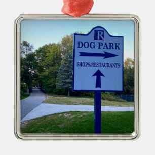 Ornamento De Metal Rockford Michigan Dog Park Sinal