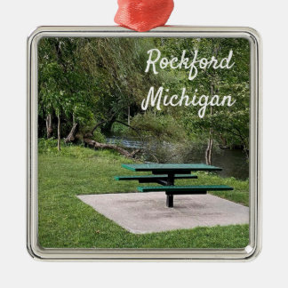 Ornamento De Metal Rockford Michigan White Pine Walking Trail