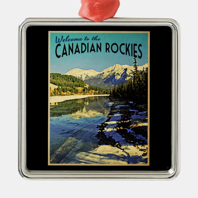 Ornamento De Metal Rockies canadenses (Frente)