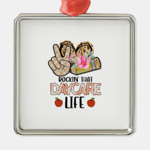 Ornamento De Metal Rockin Aquela Vida De Cuidados De Dia