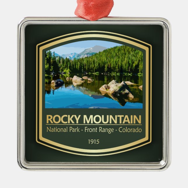 Ornamento De Metal Rocky Mtn NP (PF1) (Frente)