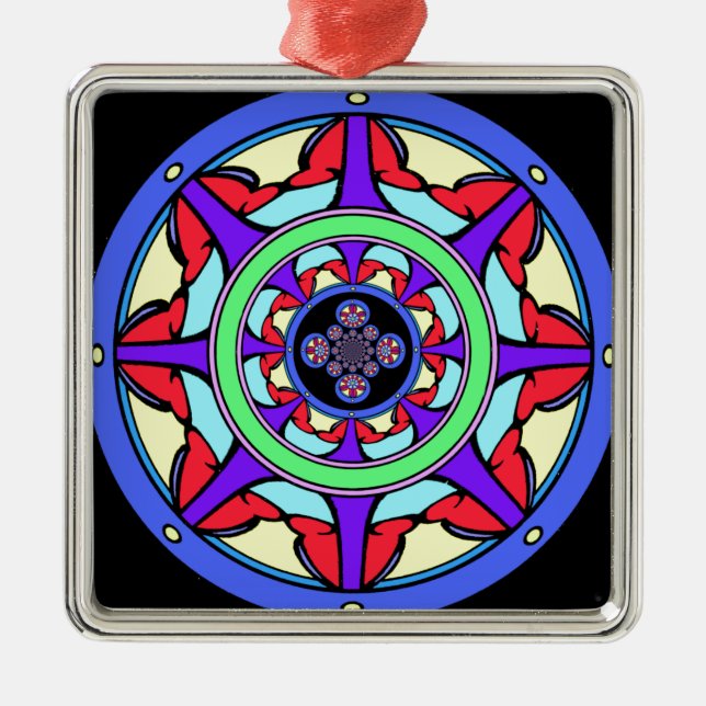 Ornamento De Metal Roda da boa fortuna (Frente)