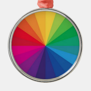 ORNAMENTO DE METAL RODA DE COR