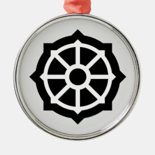 Ornamento De Metal Roda de Dharma (budismo, hinduísmo)