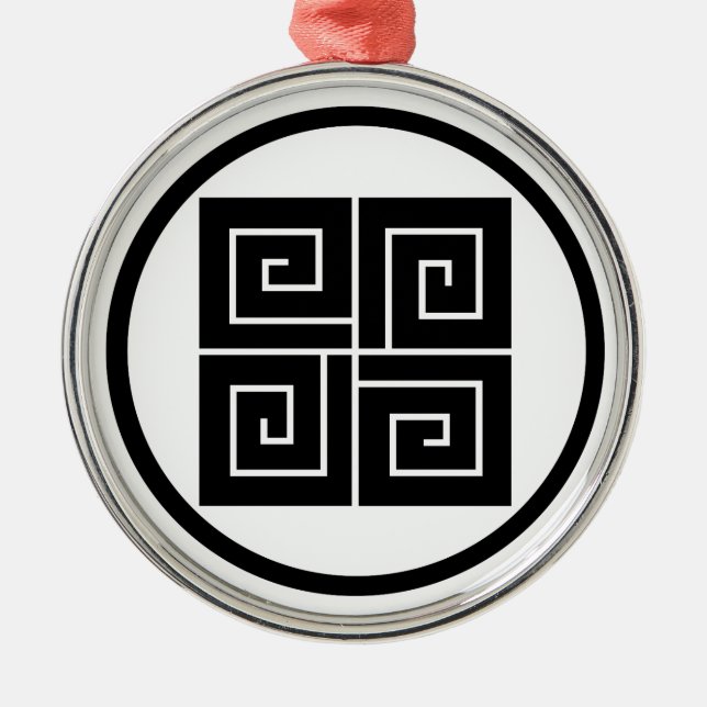 Ornamento De Metal Roda de fio com quatro relâmpagos (Frente)
