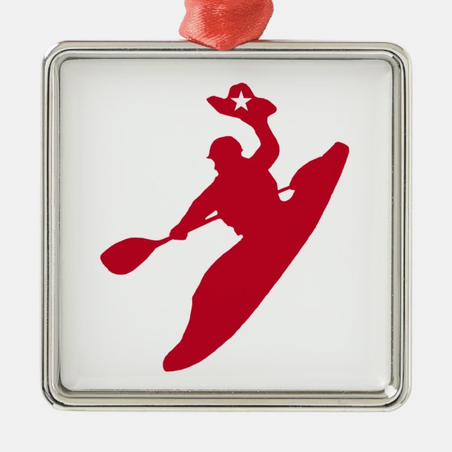 Ornamento De Metal Rodeo Kayak (Frente)