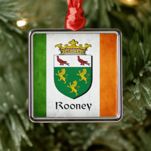 Ornamento De Metal Rooney Irish Flag