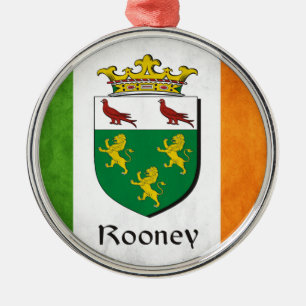 Ornamento De Metal Rooney Irish Flag