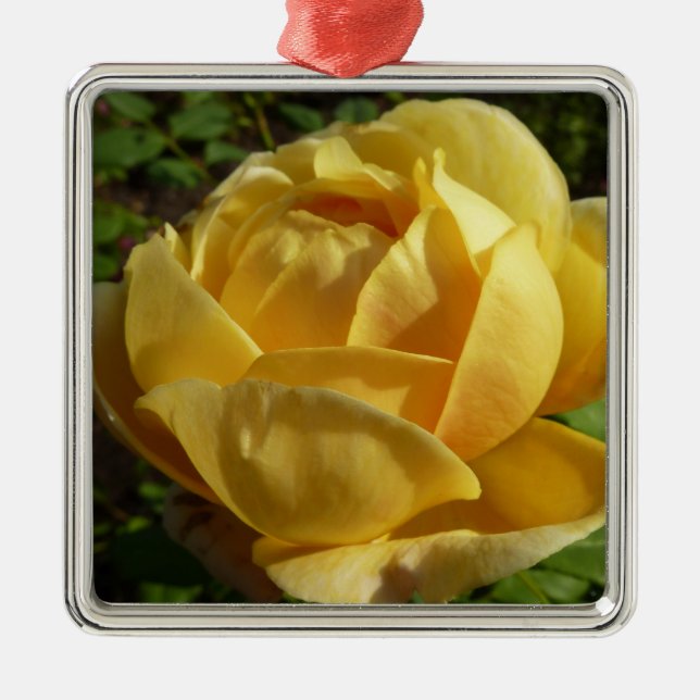 Ornamento De Metal Rosa amarelo (Frente)