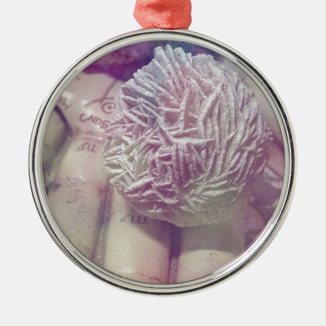 Ornamento De Metal Rosa do deserto (Frente)