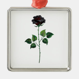 Ornamento De Metal Rosa preto