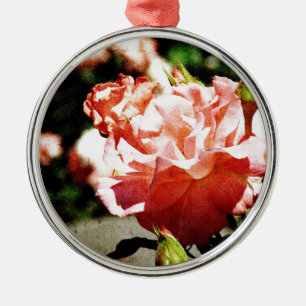 Ornamento De Metal Rosa Rosa Rosa