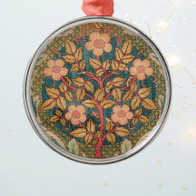 Rosa Wreath Embroiderme Design por William Morris