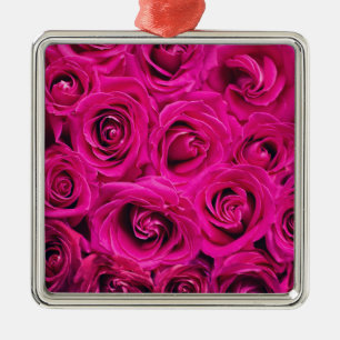 Ornamento De Metal Rosas Rosa (Amor e Romance)