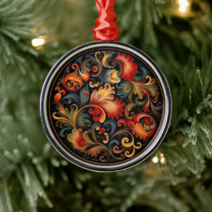 Ornamento De Metal RosePintura Moderna 2 de 6