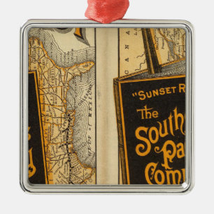 Ornamento De Metal Rota do por do sol