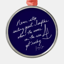 Ornamento De Metal Roteiro manual nunca pára de navegar no Inspiratio