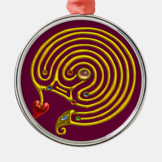 Ornamento De Metal Roxo HYPER LABYRINTH (Frente)