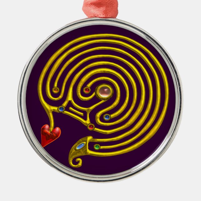 Ornamento De Metal Roxo HYPER LABYRINTH (Frente)