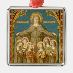 Ornamento De Metal Rua. Clare de Assisi & Nuns (SAU 27)