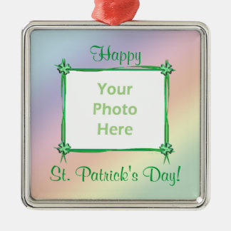 Ornamento De Metal Rua. Patricks Day Pastel Rainbow (quadro fotográfi