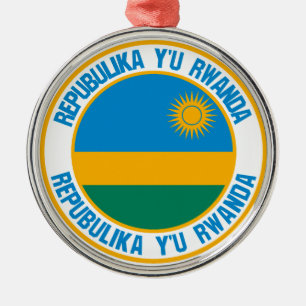 Ornamento De Metal Ruanda Round Emblem