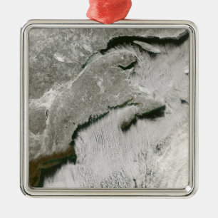 Ornamento De Metal Ruas da neve e da nuvem