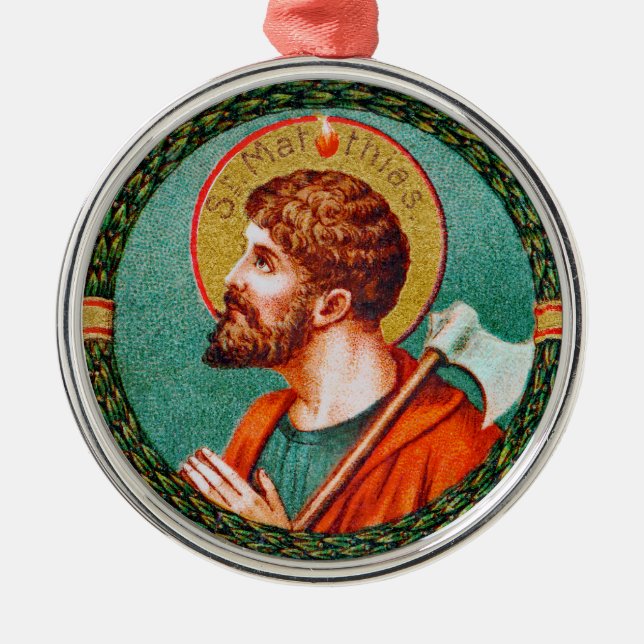 Ornamento De Metal Ruas. Matthias the Apostle (JMAS 09) (Frente)