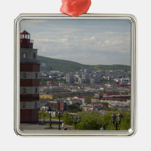 Ornamento De Metal Rússia, Murmansk. Maior cidade ao norte do