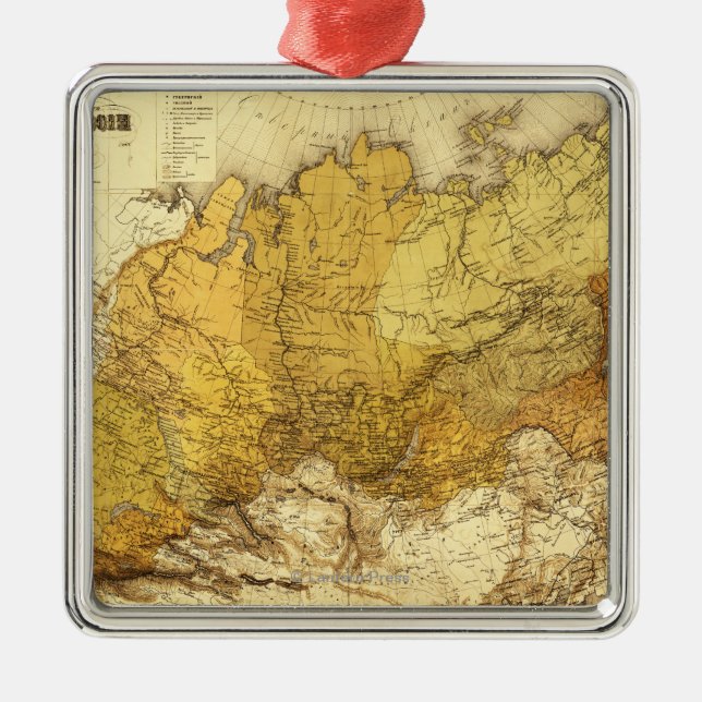 Ornamento De Metal RussiaPanoramic MapRussia (Frente)