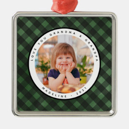 Ornamento De Metal Rustic Homespun Country Foto Avós