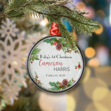 Rústico Bebê 1rua Holly e Pine de Natal