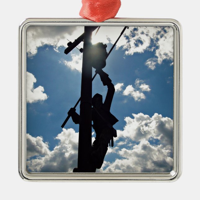 Ornamento De Metal Rusty the Lineman (Frente)