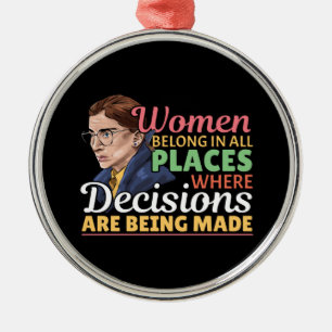 Ornamento De Metal Ruth Bader Ginsburg Juiz Feminista