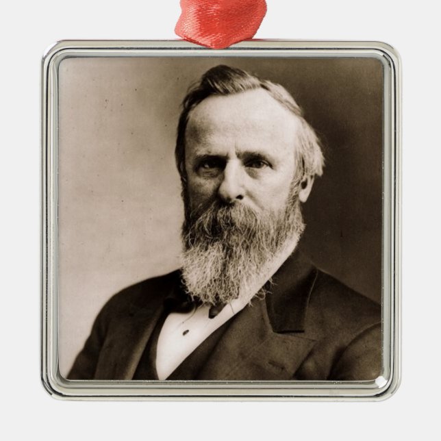 Ornamento De Metal Rutherford B. Hayes 19º Presidente (Frente)