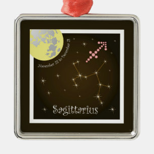 Ornamento De Metal Sagittarius novembro 23 to December 21 alfaia