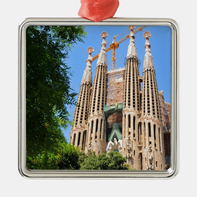 Ornamento De Metal Sagrada Familia em Barcelona, espanha (Frente)