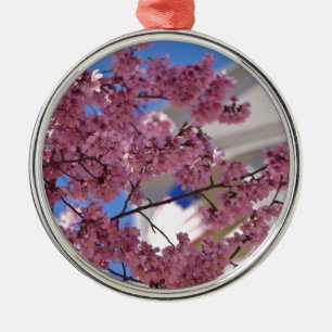 Ornamento De Metal Sakura Flores de Cerejeira Americana