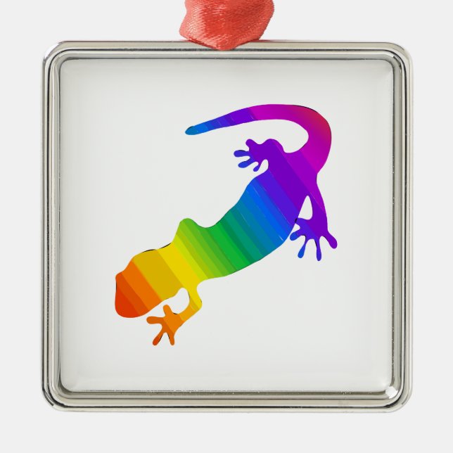 Ornamento De Metal Salamandra em Corrente (Frente)